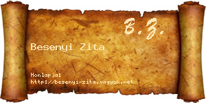 Besenyi Zita névjegykártya