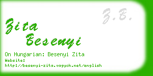 zita besenyi business card